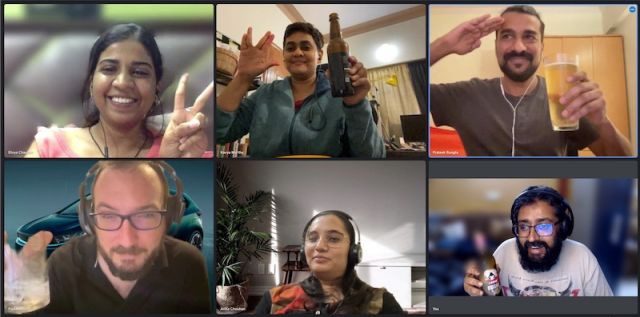 Our team of 6! Top L-R: Divya, Kavya, Prateek. Bottom L-R: Paul, Anita and Souvik.